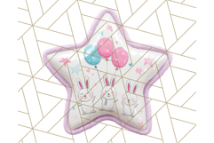 Cute Puffy Star Clipart PNG, 3D Glossy Pastel Stars Clip Art Product Image 3