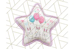 Cute Puffy Star Clipart PNG, 3D Glossy Pastel Stars Clip Art Product Image 3