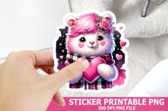 Valentine&#039;s Day Animal Sticker| Valentine&#039;s Day Sticker Product Image 1