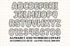 Christmas Alphabet png clipart, christmas letters doodle Product Image 5