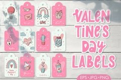 12 Valentine&#039;s day labels EPS | PNG | JPG Product Image 1