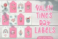 12 Valentine's day labels EPS | PNG | JPG Product Image 1