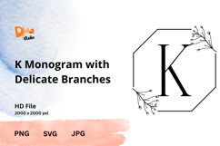 Monogram with Delicate Branches Product Image 1