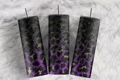 Glitter Cheetah Purple Black Ombre Animal 20 oz tumbler wrap Product Image 1