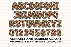 Christmas Alphabet png clipart, christmas letters doodle Product Image 5