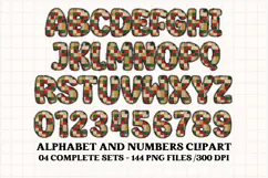 Christmas Alphabet png clipart, christmas letters doodle Product Image 5