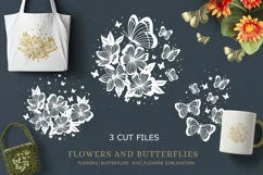 Butterflies and flowers / Butterflies and flowers SVG Product Image 1