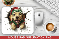 Christmas Dog Mouse Pad Sublimation - Christmas Mouse Pad Product Image 1
