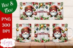 Merry Christmas mug wrap PNG Sublimation, 11oz and 15oz Product Image 3
