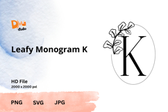 Minimalist Botanical Monogram Product Image 1