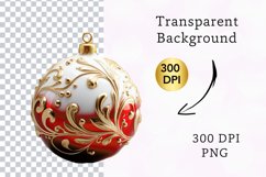 Watercolor Christmas Bauble Clipart, Christmas Bauble png Product Image 2