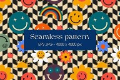 Groovy seamless pattern |Smiles pattern | Emoji pattern Product Image 2