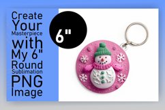 Snowman 3D Round Design Winter Holiday Sublimation Product Image 1