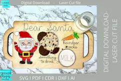 Dear Santa and Reindeer Snack Laser cut board svg Product Image 2