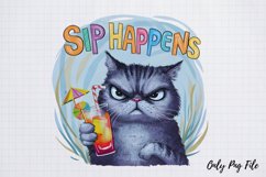 Sarcastic Cat Quotes Sublimation, Sarcastic Quotes Png Product Image 2