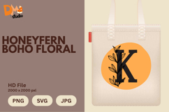 Honeyfern Boho Floral Monogram Product Image 1