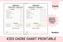 Kids Chore Chart Canva Template 1 Product Image 1