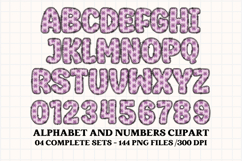 Cute Kids Monster Alphabet &amp; Numbers doodle PNG Clipart Product Image 5