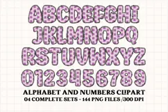 Cute Kids Monster Alphabet & Numbers doodle PNG Clipart Product Image 5
