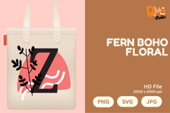 Fern Boho Floral Monogram Product Image 1