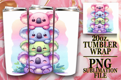 Blissful Reflections 20oz tumbler wrap, Cute Animals Product Image 1