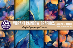 Vibrant Rainbow Graphics Backgrounds Bundle JPG Product Image 12