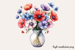 Watercolor Spring Garden Clipart PNG Product Image 1