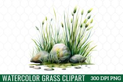 Watercolor Grass Clipart Product Image 1