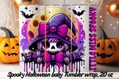 Cute and Spooky Halloween Tumbler wrap PNG, 20 oz. Product Image 3
