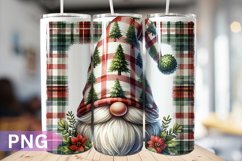 Christmas Gnome Tumbler Sublimation - 20 Oz Skinny Tumbler Product Image 1