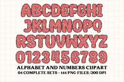 Christmas Alphabet png clipart, christmas letters doodle Product Image 5
