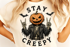 Stay Creepy PNG, Retro Dripping Heart Halloween PNG, Spooky Product Image 10
