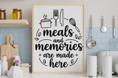 Meals And Memories Are Made Here svg, Farmhouse Kitchen Svg. Product Image 3