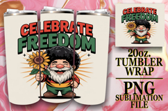 Joyful escapes 20oz tumbler wrap, Juneteenth Product Image 1