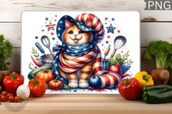Cat kitchen Cutting Board - Patriotic Cutting Board Product Image 1