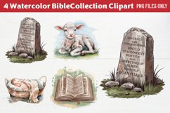 Big Bible Collection Watercolor Clipart PNG Product Image 1