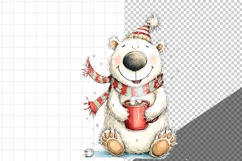 Christmas Polar Bear, Whimsical, Product Image 3