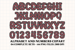 Valentine Alphabet Clip Art, valentines day letters doodle Product Image 5