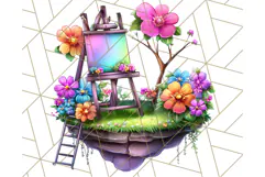 Bright Floating Island PNG Clipart for Fantasy Worlds & Maps Product Image 3
