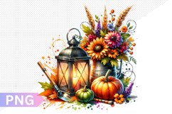 Autumn Harvest Pumpkin Sublimation - Pumpkin Clipart Design Product Image 1