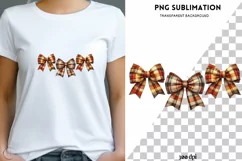 Autumn Bow Print, Seasonal Coquette Design, Cozy Fall Vibes Product Image 1