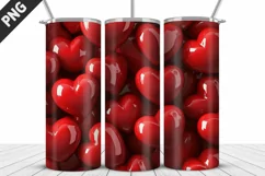 Valentines Love Skinny Tumbler PNG Wrap| Valentines Tumbler Product Image 4