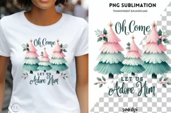 Christmas Jesus PNG | "Oh Come Let Us Adore Him" Religious Product Image 1