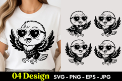 Love Owl Cartoon SVG PNG Product Image 1