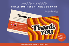 Retro Thank You Card Template Canva Editable Vintage Product Image 1