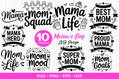 Mom Squad Quotes Mothers Day SVG PNG Product Image 1