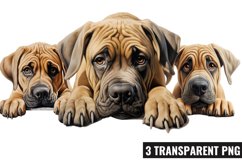 Peeking Dog Collection Clipart, Dog Collection Sublimation Product Image 1