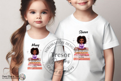 Bride afro american Chibi PNG Bridal Shower stack of Books Product Image 9