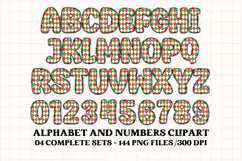 Christmas Alphabet png clipart, christmas letters doodle Product Image 5