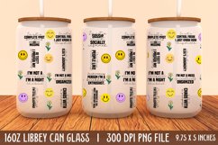 Funny Quotes 16oz Can Glass Wrap, Funny Quotes Can Glass Product Image 1